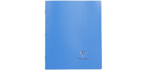 Cahier piqué Koverbook 24x32 cm 96 pages grands carreaux couverture polypropylène opaque 100% recyclé - Assortis