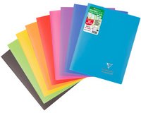 Cahier piqué Koverbook 24x32 cm 96 pages grands carreaux couverture polypropylène opaque 100% recyclé - Jaune