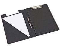 Porte-bloc, A4, similicuir, noir