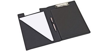 Porte-bloc, A4, similicuir, noir