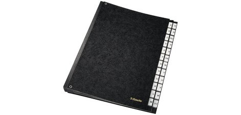 esselte Trieur carton, A4, A-Z, papier carton, noir