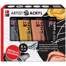 Set de peinture acrylique 'Artist Acryl', métallique,