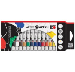 Set van acrylverf 'Artist Acryl', 12 x 12 ml