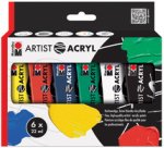 Set de peinture acrylique 'Artist Acryl', 6 x 22 ml