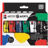 Set de peinture acrylique 'Artist Acryl', 6 x 22 ml