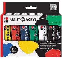 Set de peinture acrylique 'Artist Acryl', 6 x 22 ml