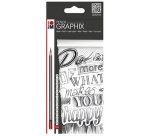 Crayon de papier 'GRAPHIX', étui de 12 en carton,