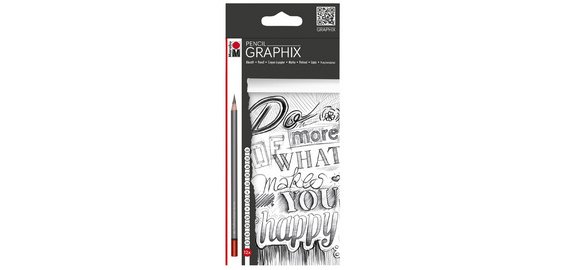 Crayon de papier 'GRAPHIX', étui de 12 en carton,