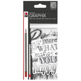 Crayon de papier 'GRAPHIX', étui de 12 en carton,