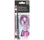 Feutres aquarellables 'GRAPHIX' MA KE MANGA,