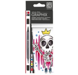 Aquarelstiften 'GRAPHIX' KING OF BUBBLEGUM - etui van 6 stuks