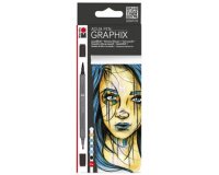 Feutres aquarellables 'GRAPHIX' METROPOLITAN, etui de 6