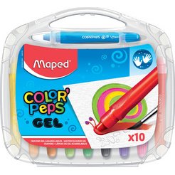 Craie gel COLOR'PEPS GEL, étui plastique de 10