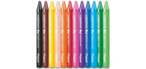Crayon de cire COLOR'PEPS WAX, étui en carton de 12