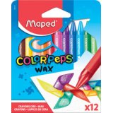 Crayon de cire COLOR'PEPS WAX, étui en carton de 18