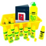 Schoolpack de 12 flacons Twist and Glue + recharge 500ml