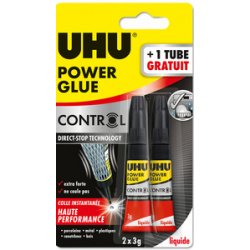 Colle instantanée POWER GLUE liquide Control, 3 g