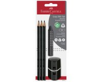 FABER-CASTELL Kit Crayon graphite GRIP 2001,  blister