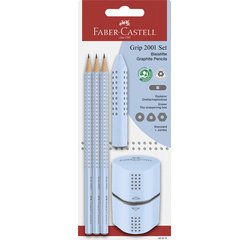 FABER-CASTELL Kit Crayon graphite GRIP 2001,  blister