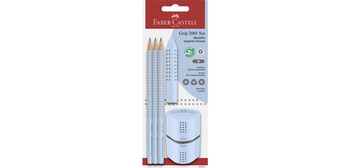 FABER-CASTELL Kit Crayon graphite GRIP 2001,  blister