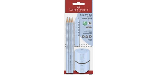 FABER-CASTELL Kit Crayon graphite GRIP 2001,  blister