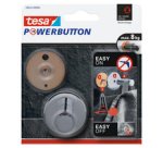 Powerbutton Crochet adhésif Universal large, chrome