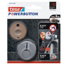 GB_Powerbutton Crochet adhésif Universal large, chrome