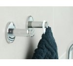 Powerbutton Crochet adhésif Universal small, chrome