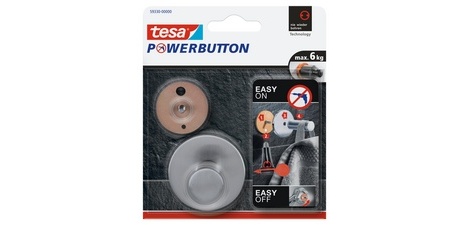 Powerbutton Crochet adhésif Classic, rond