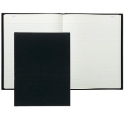 Registre 32x25cm ligne folioté 200 pages - Noir