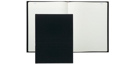 Register 32x25cm gelijnd genummerd 200 blad - Zwart