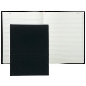 HARD BACK BOOK A4 200 PAGES LINED - Black