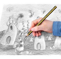 Crayon de papier Noris jumbo, degré de dureté: HB