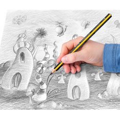 Crayon de papier Noris jumbo, degré de dureté: HB