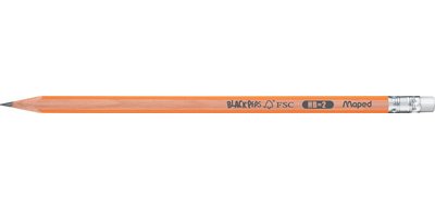 Crayon BLACK'PEPS, avec gomme, degré de dureté: HB