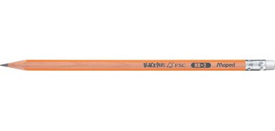 Crayon BLACK'PEPS, avec gomme, degré de dureté: HB