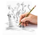 Noris pencil with eraser, hexagonal