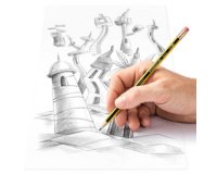 Crayon Noris avec gomme, hexagonal