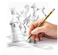 Crayon Noris avec gomme, hexagonal