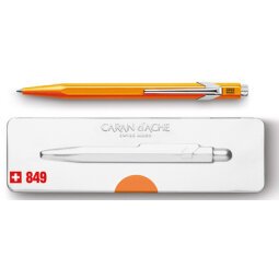 DE_Boligrafo caran d'ache 849 pop line naranja fluo con estuche punta media