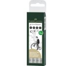FABER-CASTELL Stylo-feutre ECCO PIGMENT, étui de 4, noir