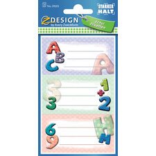 Etiquette ZDesign pour livres 'ABC' - Pochette de 6