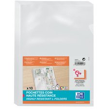 Pochettes-coin haute résistance, A4, en PVC, incolore