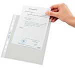 pochette perforée, format A5, PP, transparent, 0,08 mm