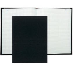 Registre 36x22,5cm 5x5 folioté 300 pages - Noir