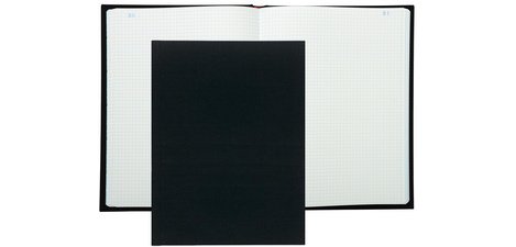 Geschäftsbuch 5x5 kar. 32x25 cm 300S - Schwarz