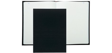 Registre 36x22,5cm 5x5 folioté 300 pages - Noir