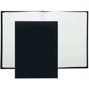 Account book squared paginated 400 pages - 36x22,5cm - Black