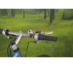 Sonnette pour guidon de vélo, couleur: noir / argent