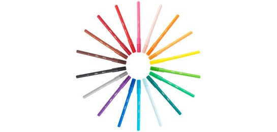 BIC KIDS Visa Filzstifte, runde Schachtel mit 36 Stück